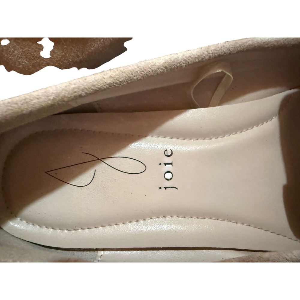 Joie Women Beige Suede Braided Square Toe Loafers Flats 12XSM235006 Size 7M - Picture 5 of 6